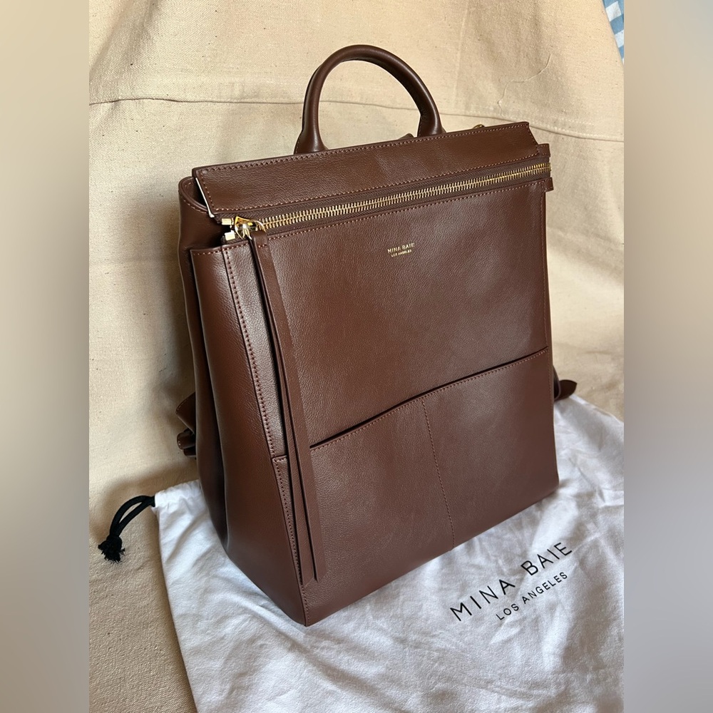 MINA BAIE Harper Full Backpack (Leather) - COCO